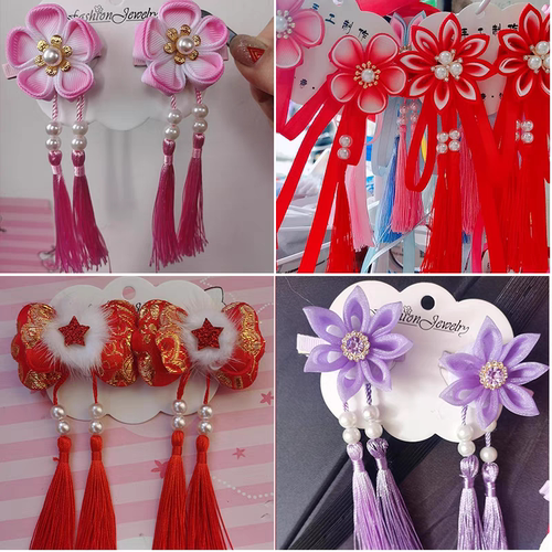 70丝手工垂直流苏穗子diy蝴蝶结发饰饰品装饰手工书签挂饰吊穗 - 图2