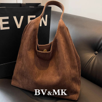 France B VMK frosted genuine leather Totbag women 2023 new autumn and winter 100 hitch commuter single shoulder bucket bag