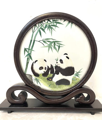 广府文化礼品 粤绣广绣 广州特色礼品 岭南文化礼品 木棉花 熊猫 - 图3