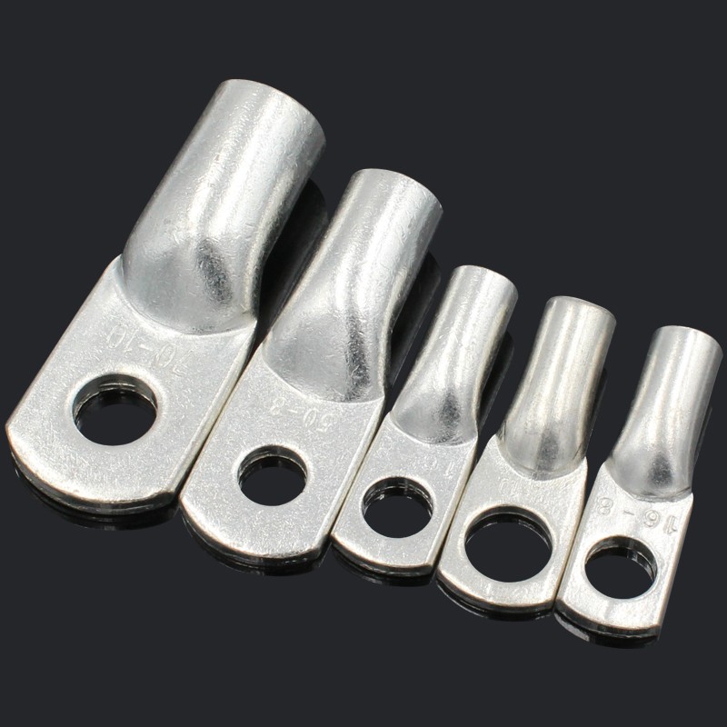 JG铜鼻子船用10/16/25/35/50/70平方冷压接线端子电缆压线耳接头 - 图1