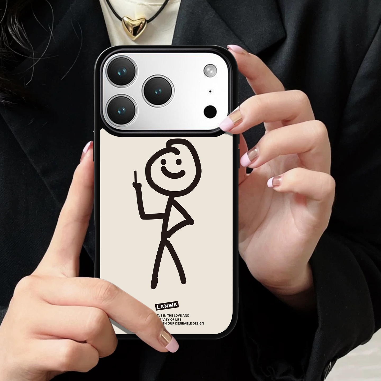 LANWK适用iPhone17/16/15promax手机壳新款17Air苹果14plus个性玻璃12/13promax保护外壳女磁吸看不上高级