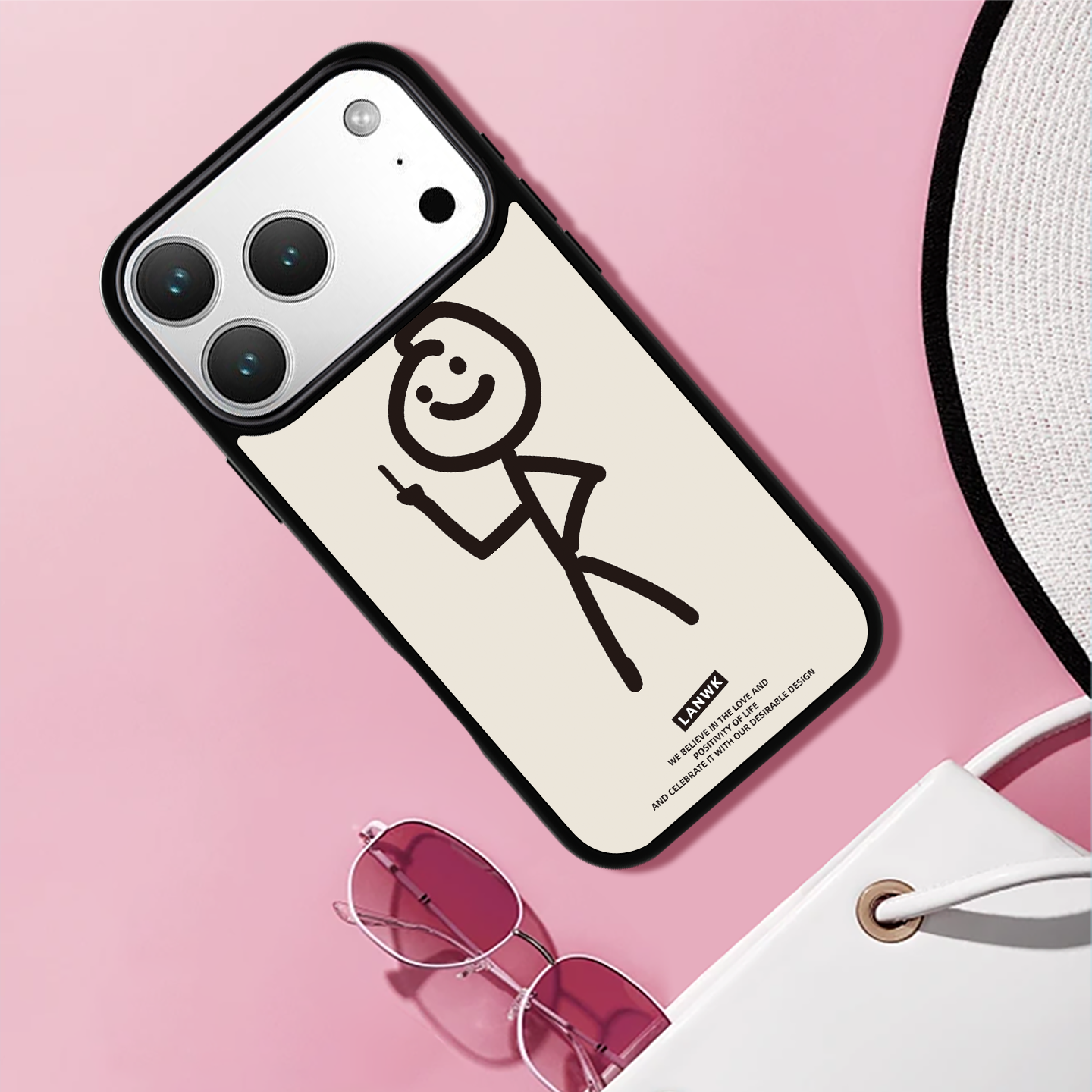 LANWK适用iPhone17/16/15promax手机壳新款17Air苹果14plus个性玻璃12/13promax保护外壳女磁吸看不上高级