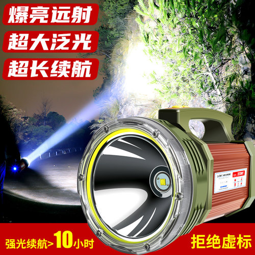 强光超亮手电筒充电远射户外多功能家用工地船用手提式探照灯矿灯 - 图2