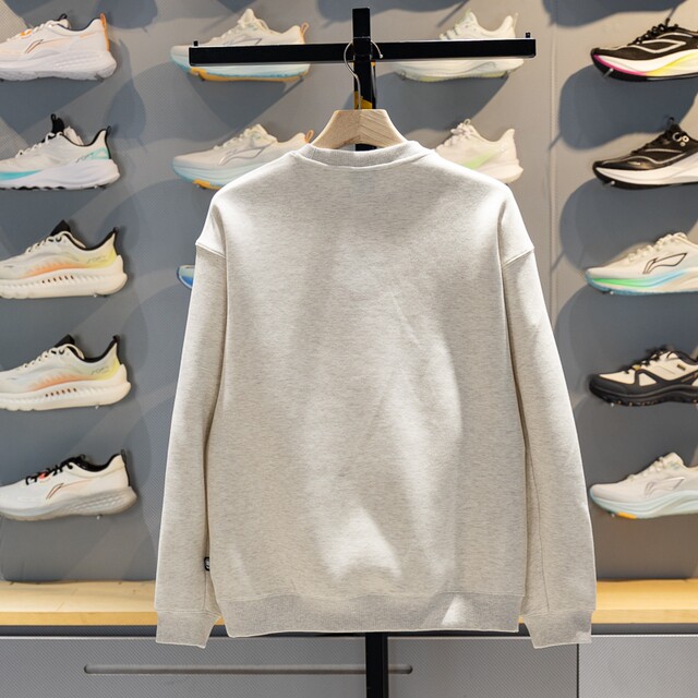 Li Ning men's round neck loose pullover sweatshirt