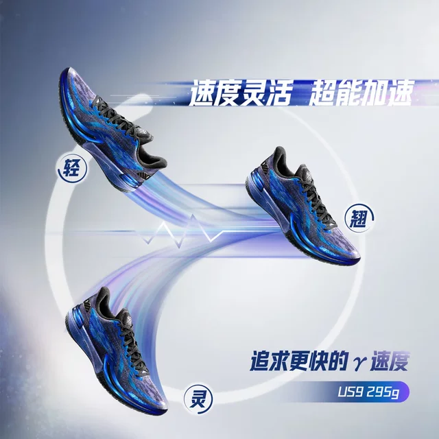 Li Ning Men's Cushioning Gamma 1 Blue Tears Basketball Shoes