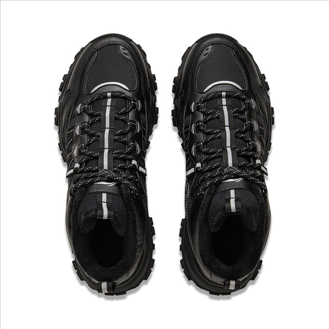 Li Ning 2025 winter new Shanxing WNTR HIGH men's velvet warm trendy casual shoes AGLV169