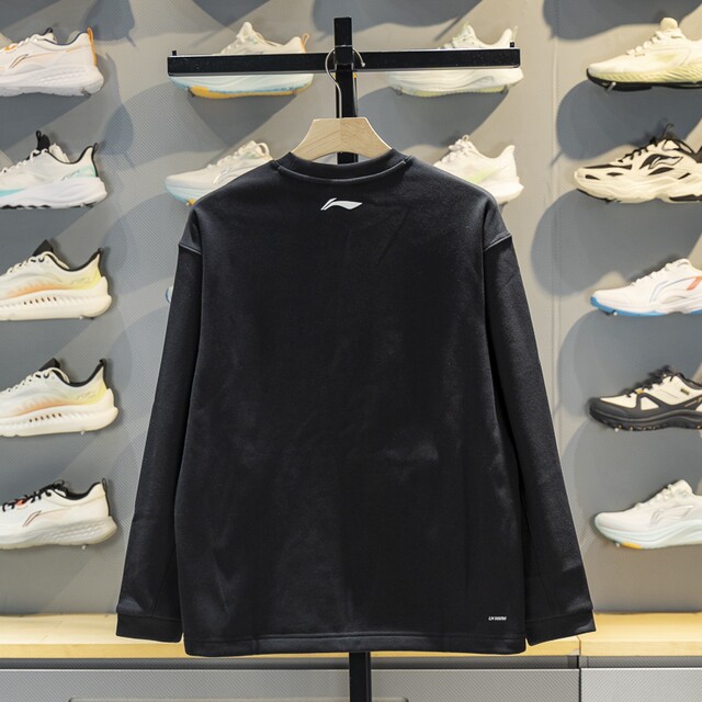 Li Ning men's round neck loose pullover sweatshirt