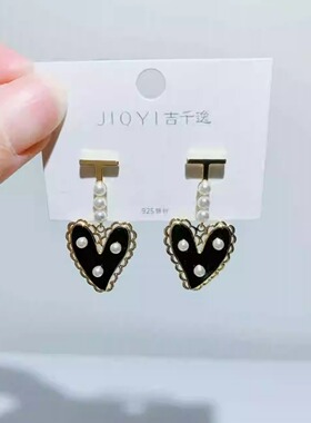 黑色耳环仙光吉千逸耳饰气质简约