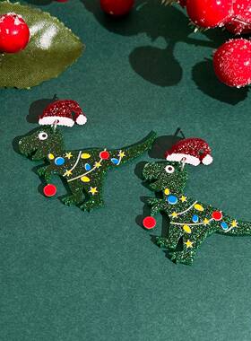 Cross border Christmas Tree Earrings woman xmas earring 耳环