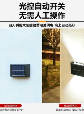 太阳能洗墙灯 庭院装饰户外防水投影壁灯家用花园布置墙壁氛围灯