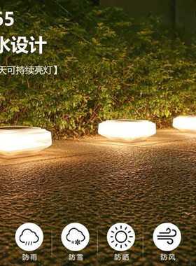 新款太阳能柱头户外防水花园护栏围墙墙头灯室外庭院灯别墅门柱灯