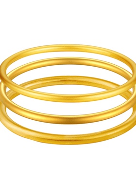 深圳水贝黄金手镯素圈实心足金999古法传承金镯子国潮复古送礼