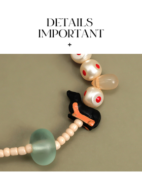 AMNN腊肠狗彩色串珠手链2025新款小众设计感可爱高颜值不规则手饰