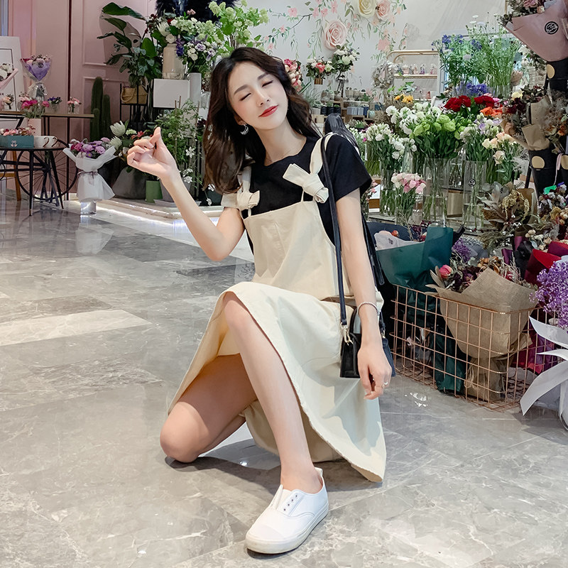 短袖t恤洋气裙子女 月朵连衣裙