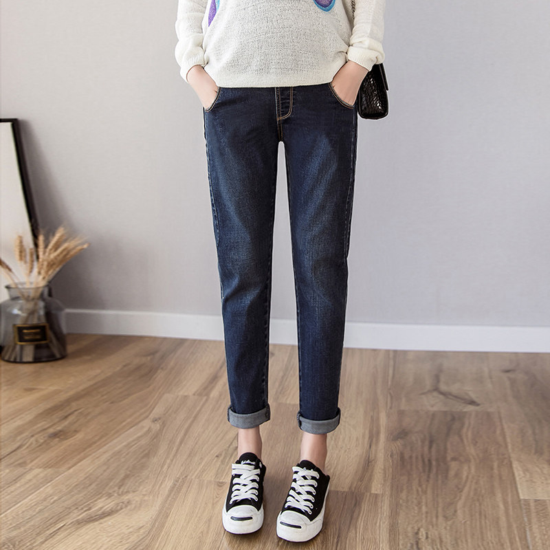 孕妇秋装2020秋季新款老爹潮牛仔裤 月朵孕妇打底裤