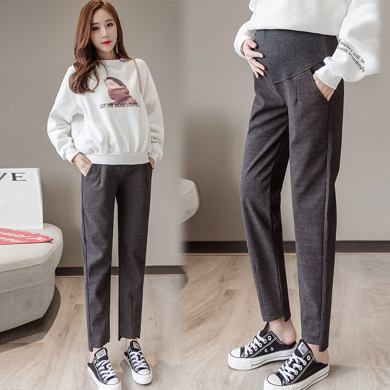 2020孕妇秋季毛呢裤子新款打底裤 月朵孕妇打底裤