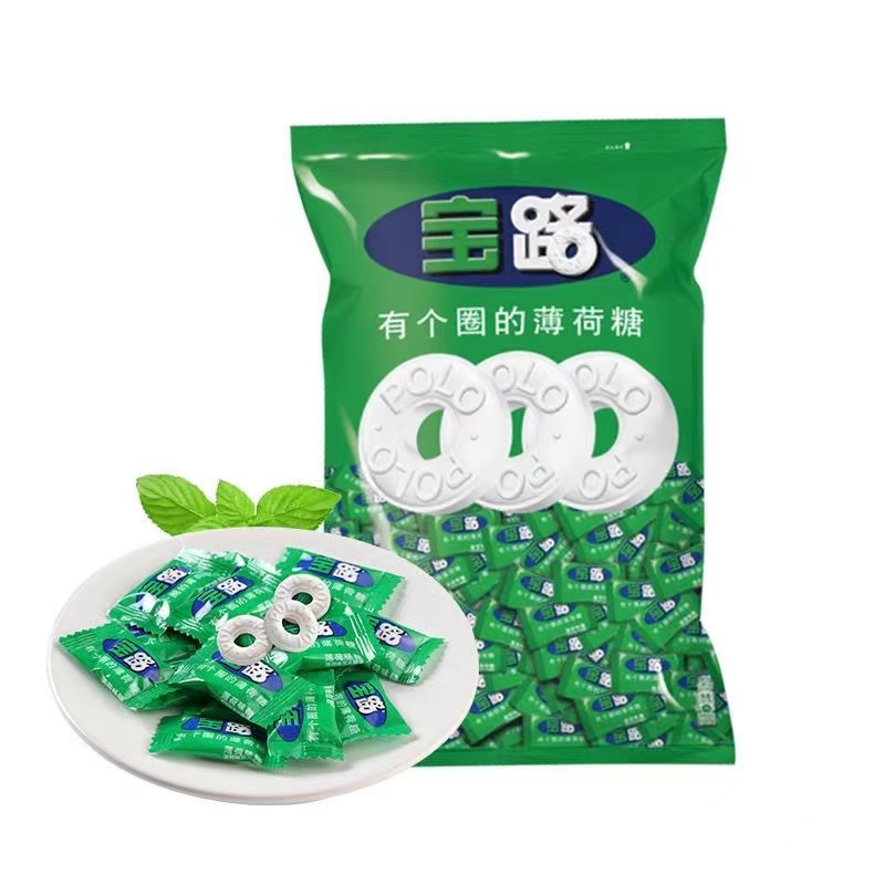 雀巢宝路有个圈的薄荷糖500g 商务招待糖 薄荷味压片糖果清凉糖