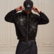 YADcrew fireworks pearl embroidered cardigan hooded sweatshirt for men and women loose casual zipper jacket trendy cool hoodie