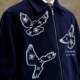 ແບບດຽວກັນຂອງ Rapeter & quilted ຫນາ YADcrew sequined ສັນຕິພາບ dove wool lapel jacket ເສື້ອ retro retro