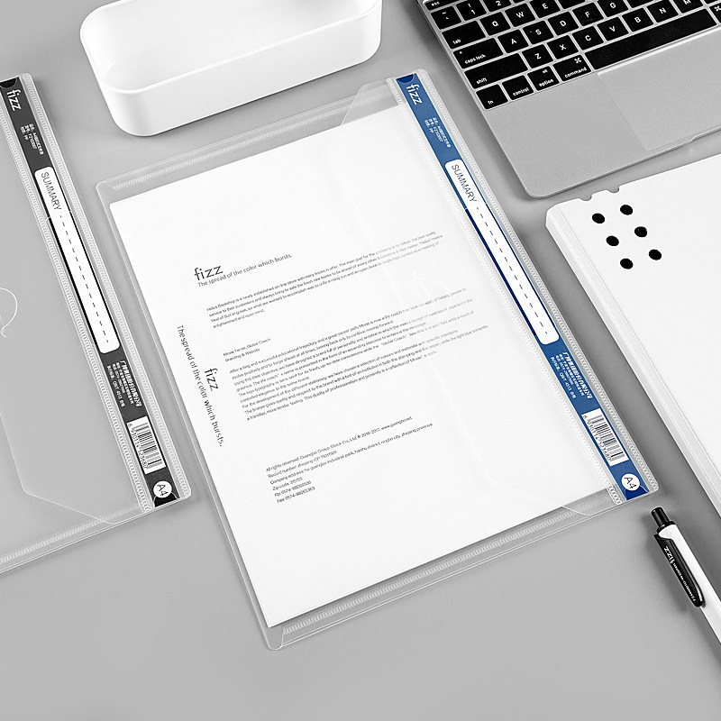 广博×fizz高考透明文件袋加厚大容量插扣a4文件袋透明塑料学生用收纳袋档案袋考研资料袋票据办公用品6只装,淘宝优惠券,粉丝福利购,淘宝优惠卷