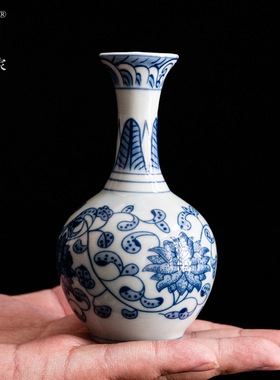 青花瓷小花瓶陶瓷插花瓶摆件