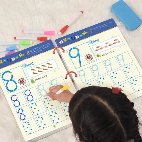 数字练字帖描红本幼儿园儿童拼音写字本幼小衔接初学者入门练字本 - 图0