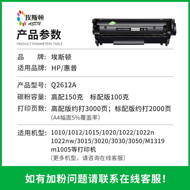 【顺丰】适用惠普Q2612A 12A硒鼓HP1020 M1005 HP1010易加粉打印机墨盒1005mfp 1018 1022碳粉盒佳能LBP2900-图0