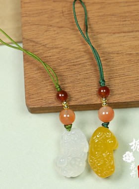 纯天然玛瑙貔貅男女高级款手机链