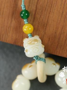 天然菩提根猫爪挂件中国风