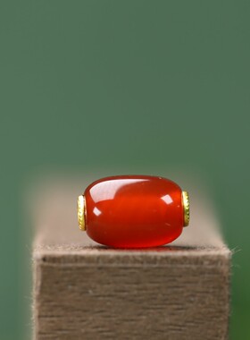 天然玛瑙红黄绿桶珠10*15mm孔2mm