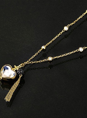 SWARORF67桃心爱心镀金色链坠