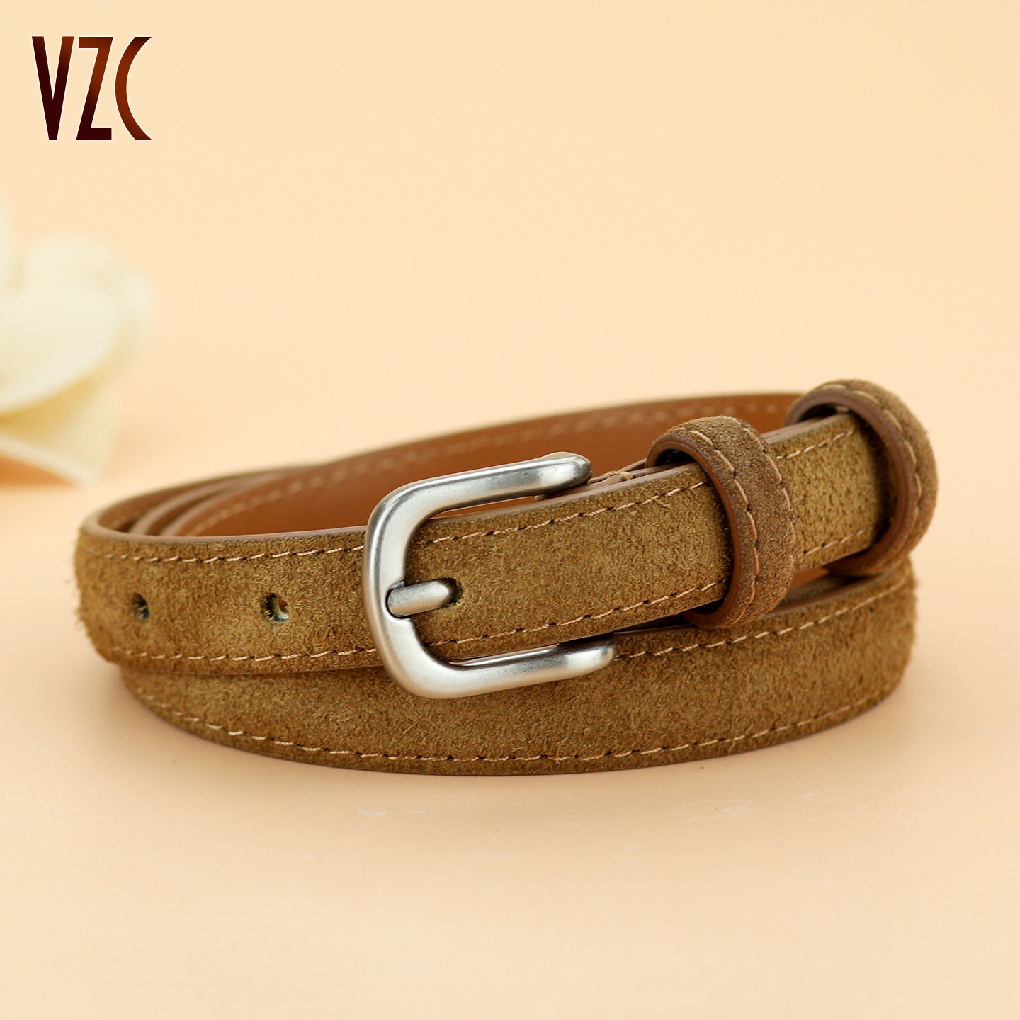 皮带女麂皮绒真皮牛皮复古高级感休闲百搭装饰配裙西装牛仔裤腰带,淘宝优惠券,粉丝福利购,淘宝优惠卷