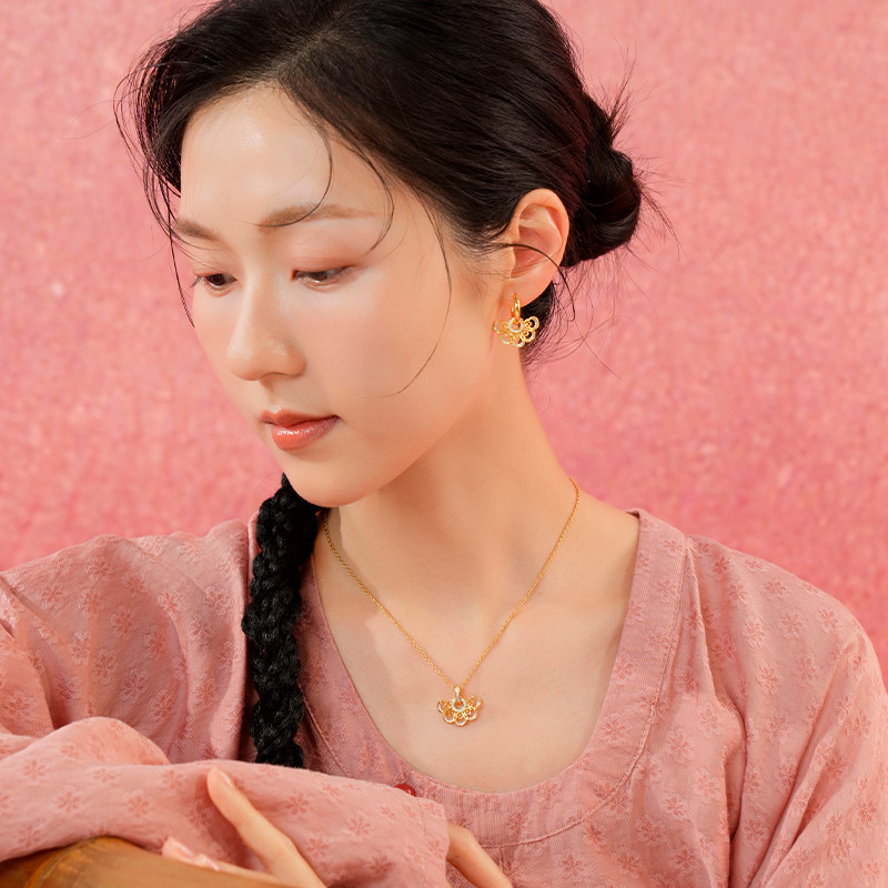 百年宝诚五福临门耳环女925银高级感时尚小众百搭耳饰,淘宝优惠券,粉丝福利购,淘宝优惠卷