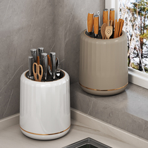 Rotary Tool Holder Kitchen Shelving without punching table Table Cutter Containing Frame Integrated Rack Multifunctional Drain Knife Holder