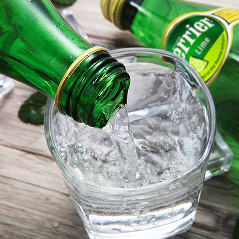 perrier法国巴黎水含气天然矿泉水气泡水原味330ml24瓶整箱0卡0糖 - 图0