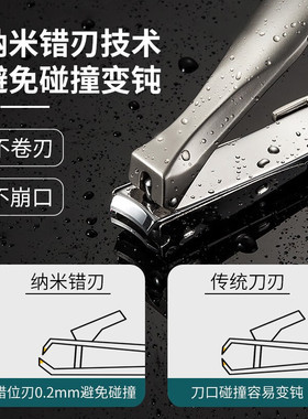 跨境亚马逊斜口指甲剪指甲刀甲沟脚趾甲修脚工具单个装炎钳