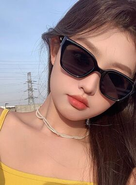 韩版大框百搭潮流墨镜夏季显白显瘦防紫外线时尚开车护眼太阳镜