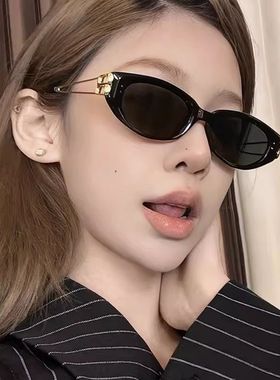 2025新款GM猫眼偏光墨镜女潮高级感窄框韩版夏季遮阳金边太阳眼镜