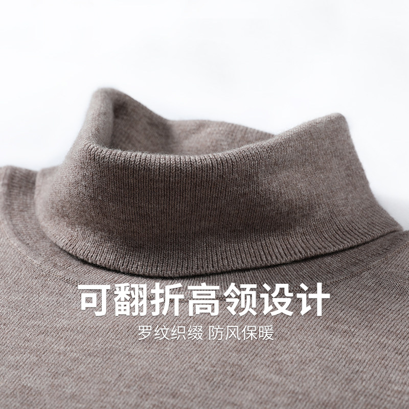 【100%纯羊毛】与狼共舞高领毛衣男2025秋季新款男装修身毛衫,淘宝优惠券,粉丝福利购,淘宝优惠卷