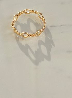 真金电镀高品质戒指女真金欧美