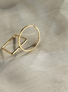 欧美几何图形朋克风夸张配饰戒指