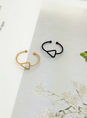 几何戒指欧美风镀金几何配饰戒指