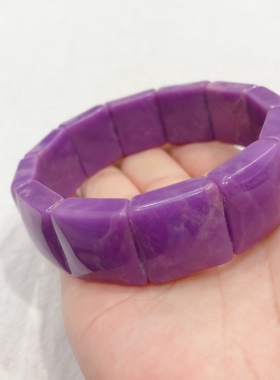 S389# 天然原色紫云母手牌无优化 18*7.8mm 重63.73克