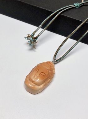 D32#精雕大日如来 万宝螺血贝 吊坠 项链 毛衣链40.5*23.5*16.3mm