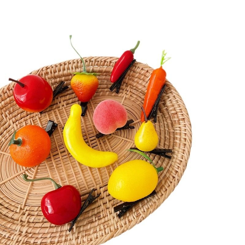 仿真水果发夹边夹可爱搞怪刘海夹草莓桃子发卡小本创业地摊发夹,淘宝优惠券,粉丝福利购,淘宝优惠卷