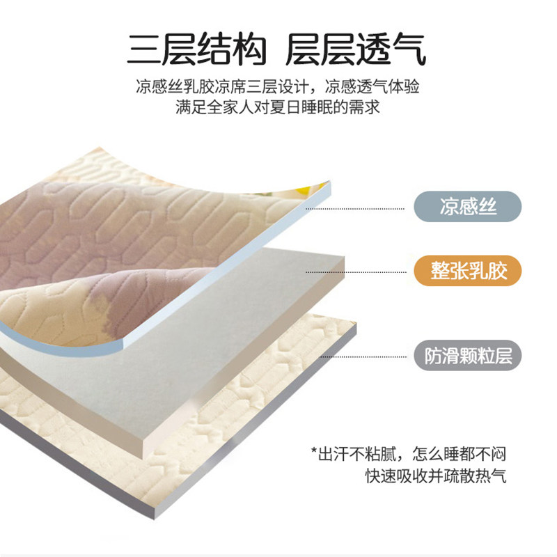 冰丝乳胶凉席四件套夏季可水洗儿童学生宿舍床单人软席子床垫少女,淘宝优惠券,粉丝福利购,淘宝优惠卷