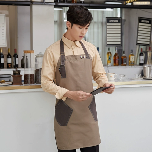 Работники магазина молока работники Рабочая одежда рубашка, длинные западные ресторанные кафе -ресторан ресторана, официант, Установив рабочую услугу осенью