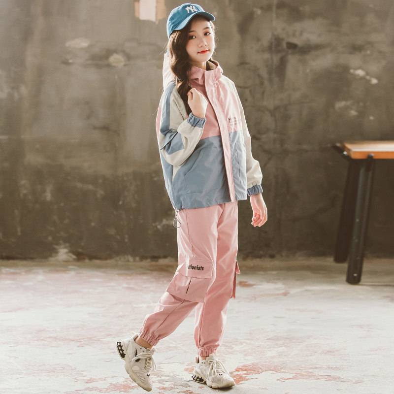 女童运动服套装洋气秋装2020年新款 金妮小鱼套装