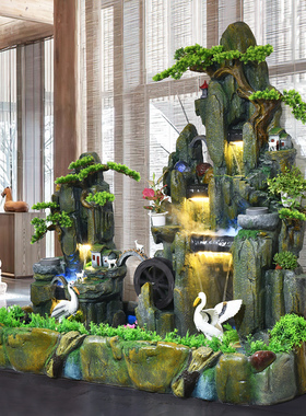 大型高假山流水喷泉落地