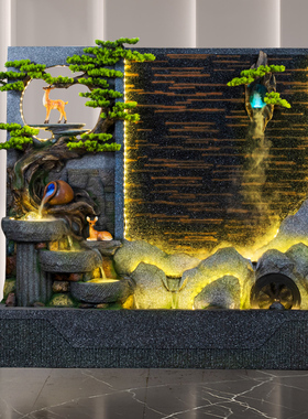 办公室餐厅水幕墙庭院水系摆件